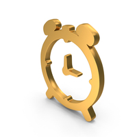 Alarm Clock Icon Gold PNG & PSD Images