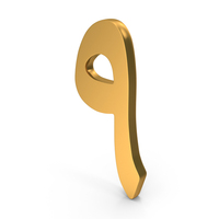 Arabic Indic Numbers Nine Icon Gold PNG & PSD Images