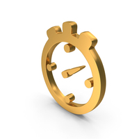 Gold Stopwatch Icon PNG & PSD Images