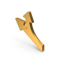 Gold Two Way Directions Icon PNG & PSD Images