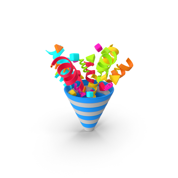 Cartoon Cone Confetti Explosion Symbol PNG & PSD Images