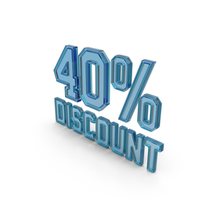 Glass Discount 40 Percent Symbol PNG & PSD Images