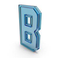 Glass Letter B PNG & PSD Images