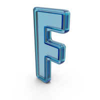 Glass Letter F PNG & PSD Images