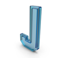 Glass Letter J PNG & PSD Images