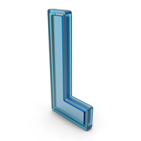 Glass Letter L PNG & PSD Images