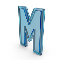 Letter Glass M PNG & PSD Images