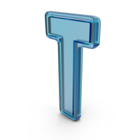 Glass Letter T PNG & PSD Images