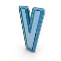 Letter Glass V PNG & PSD Images