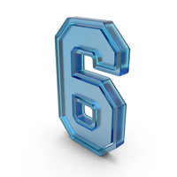 Glass Number 6 PNG & PSD Images