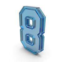 Glass Number 8 PNG & PSD Images