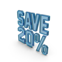 Save 20 Percentage Glass PNG & PSD Images