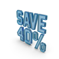 Glass Save 40 Percent Symbol PNG & PSD Images
