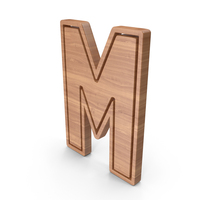 Letter Red Wood M PNG & PSD Images