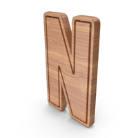 Wooden Letter N PNG & PSD Images