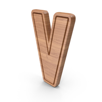 Wood Letter V PNG & PSD Images