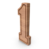 Wood Number 1 PNG & PSD Images