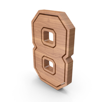 Wooden Number 8 PNG & PSD Images