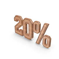 Wood 20 Percentage Symbol PNG & PSD Images