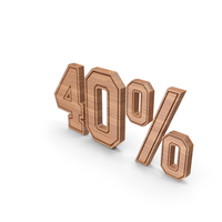 Wood 40 Percentage Symbol PNG & PSD Images