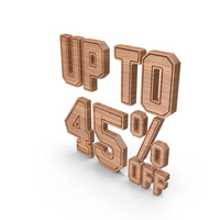 Wood Up To 45 Percent Off Symbol PNG & PSD Images
