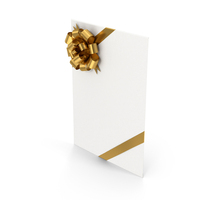 Gift Envelope With Gold Bow PNG & PSD Images