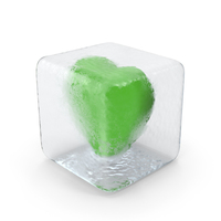 Green Heart In Ice PNG & PSD Images