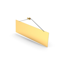 Hanging Paper And Gold Push Pin PNG & PSD Images