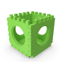 Playground Puzzle Box Green PNG & PSD Images