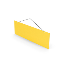 Hanging Yellow Paper PNG & PSD Images