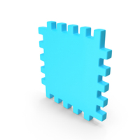 Playground Square Puzzle Piece Blue PNG & PSD Images
