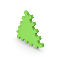 Playground Triangular Puzzle Piece Green PNG & PSD Images