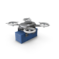 Drone With Cargo Container PNG & PSD Images