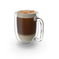 Double Wall Glass Latte Mug PNG & PSD Images