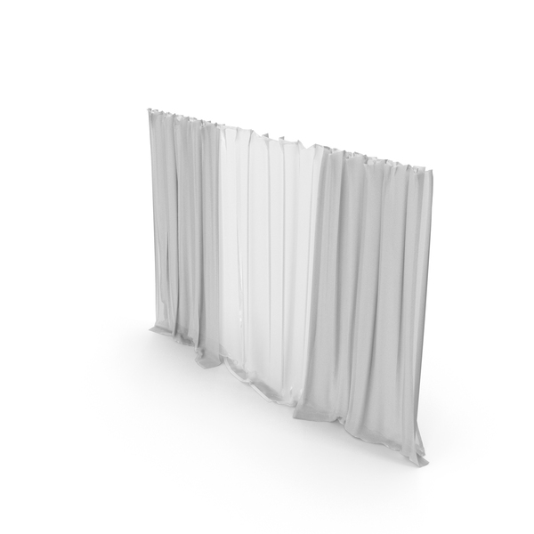 Sheer Window Curtains White PNG & PSD Images