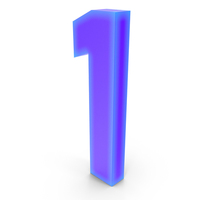 Blue Number 1 PNG & PSD Images