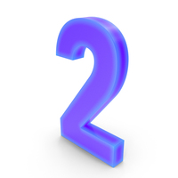 Blue Number 2 PNG & PSD Images