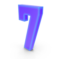 Blue Number 7 PNG & PSD Images