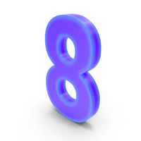 Blue Number 8 PNG & PSD Images