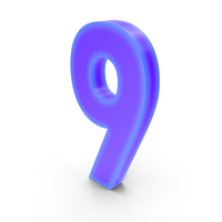 Blue Number 9 PNG & PSD Images