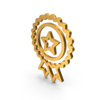 Ribbon Prize Medal Icon Gold PNG & PSD Images