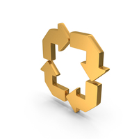Gold Recycle Icon PNG & PSD Images