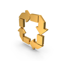 Gold Recycle Icon PNG & PSD Images
