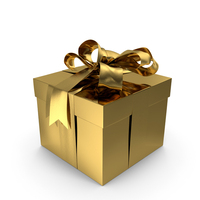 Gold Gift Box PNG & PSD Images