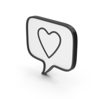 Speech Balloon With Heart Symbol PNG & PSD Images