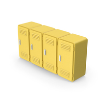 Cartoony Lockers Yellow PNG & PSD Images