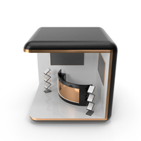 Black Cube Exhibition Expo Stand PNG & PSD Images