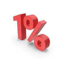 1% Red Sign PNG & PSD Images