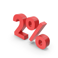Red 2% Sign PNG & PSD Images