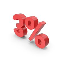 Red 3% Sign PNG & PSD Images